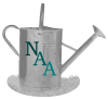 Nailsea Allotments Association Logo - a watering can with the letters N A A on it.